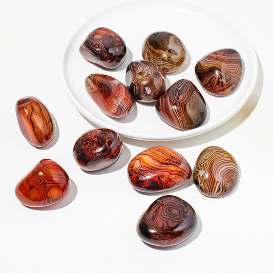 Natural crystal agate rolling stone