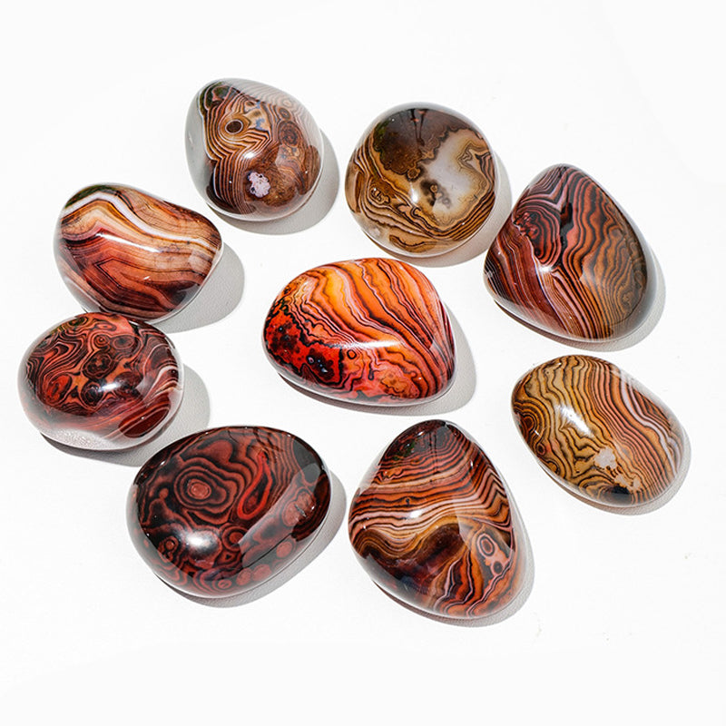 Natural crystal agate rolling stone