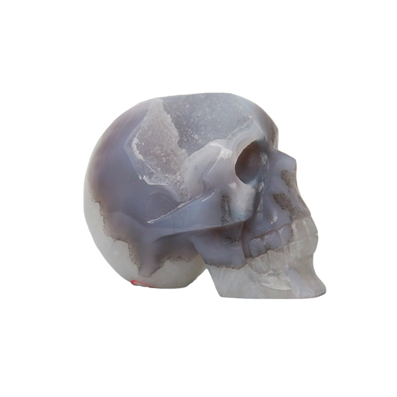 A hand-carved crystal skull