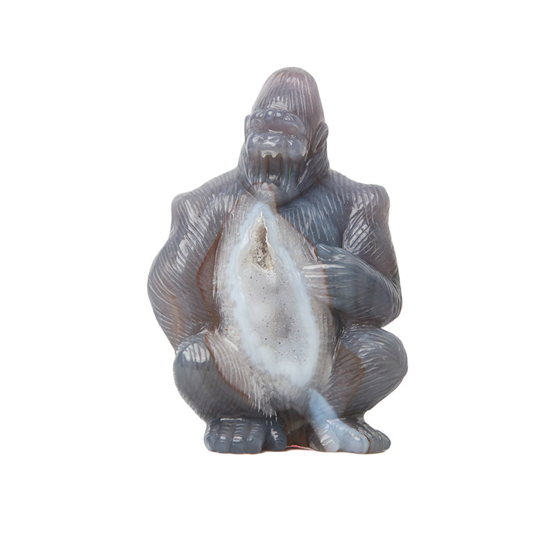 Hand carved crystal king kong