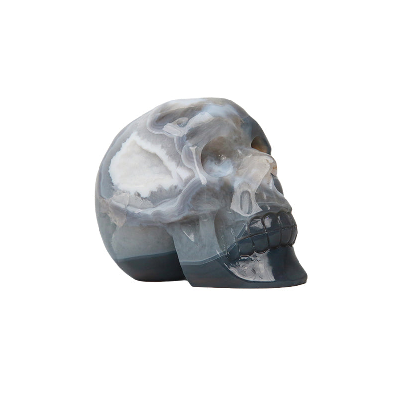 A hand-carved crystal skull