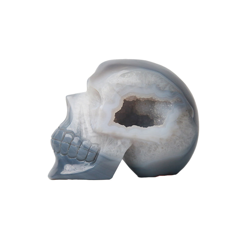 A hand-carved crystal skull