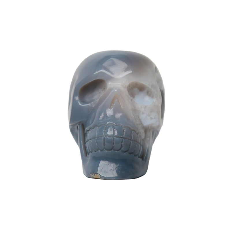 A hand-carved crystal skull