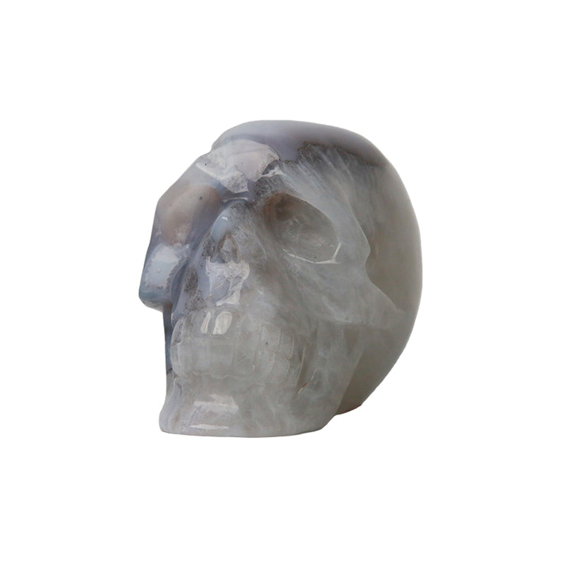 A hand-carved crystal skull