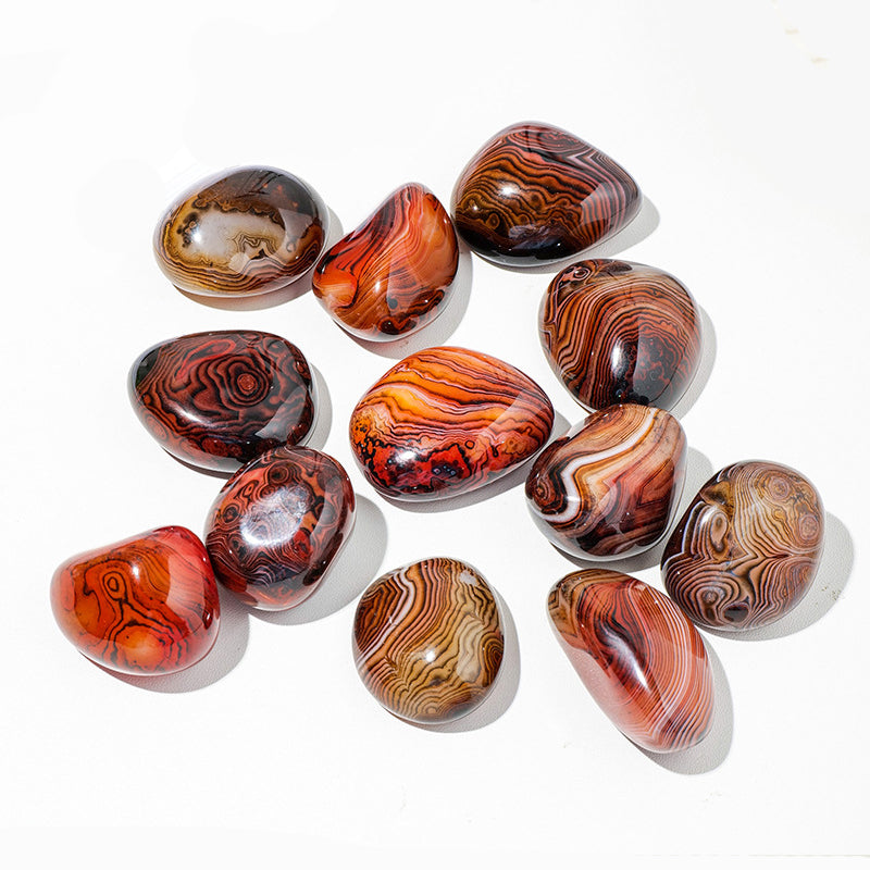 Natural crystal agate rolling stone