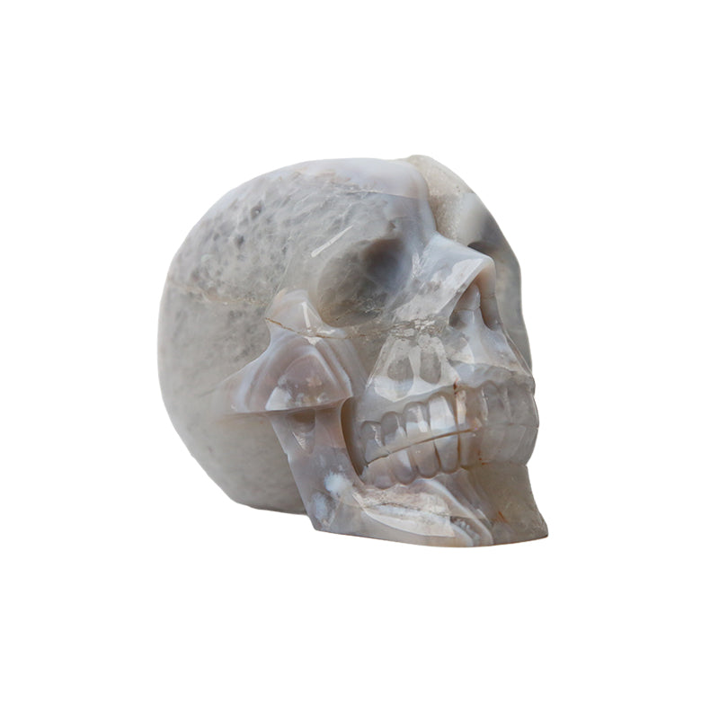 A hand-carved crystal skull
